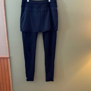 Athleta Black Skirted Leggings